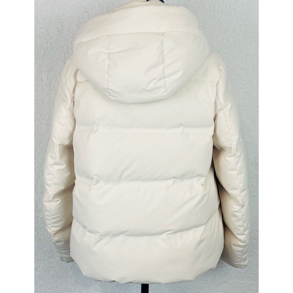 UNIQLO • Cream Seamless Hooded Down Puffer Jacket, XS - Picture 5 of 16